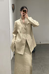 SWAYING/KNIT linen loose suit SW23AW1T69 linen